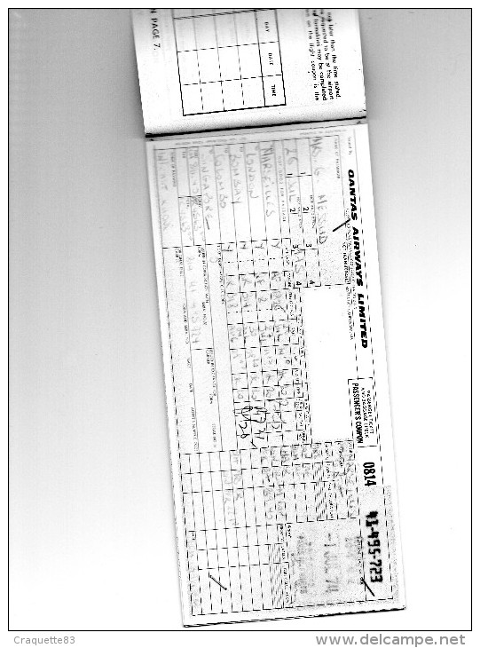 QUANTAS- INTERNATIONL AIPORTS AUTHORITY OF INDIA - AUSTRALIA'S ROUND THE WORLD AIRLINE - Tarjetas De Embarque