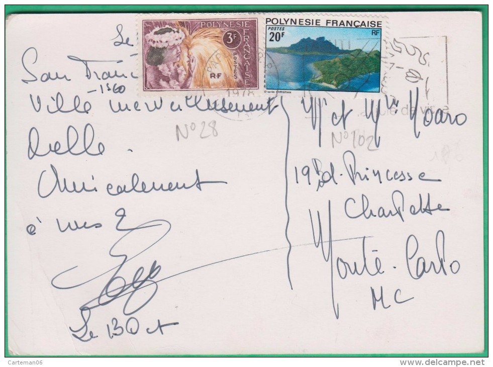 Lettre Cachet De Départ Papeete - 1978 - YT N° 28 Et 102 - Storia Postale