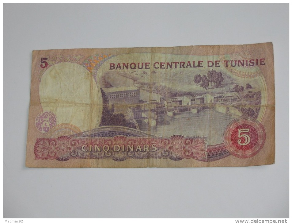 5 Cinq Dinar 1983 - Banque Centale De Tunisie    **** EN ACHAT IMMEDIAT **** - Tusesië