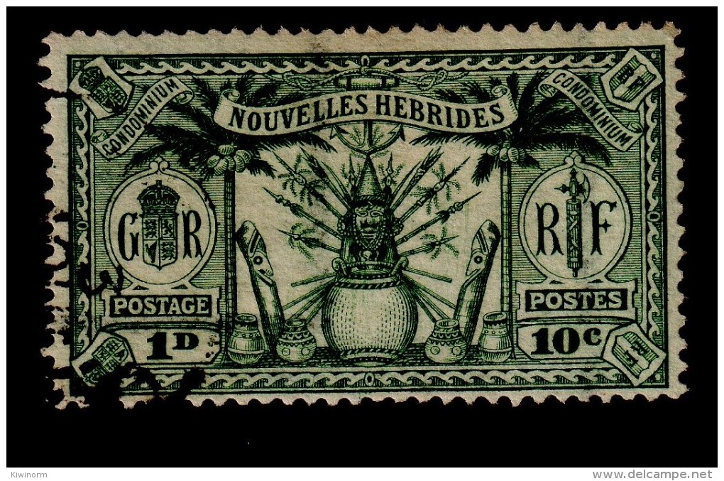 NEW HEBRIDES NOUVELLES HEBRIDES 1925 10c Definitive SG F43 - Very Fine Used VFU - 1B275 - Usados