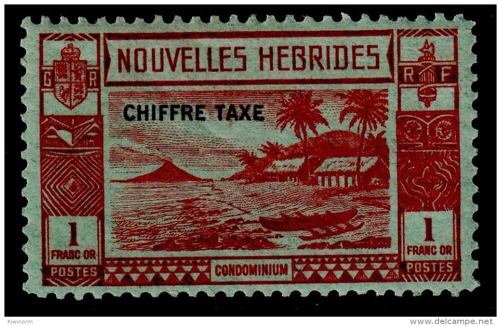 NEW HEBRIDES NOUVELLES HEBRIDES 1938 1F Postage Due SG FD69  - Mint Lightly Hinged MLH * - 1B278 - Oblitérés