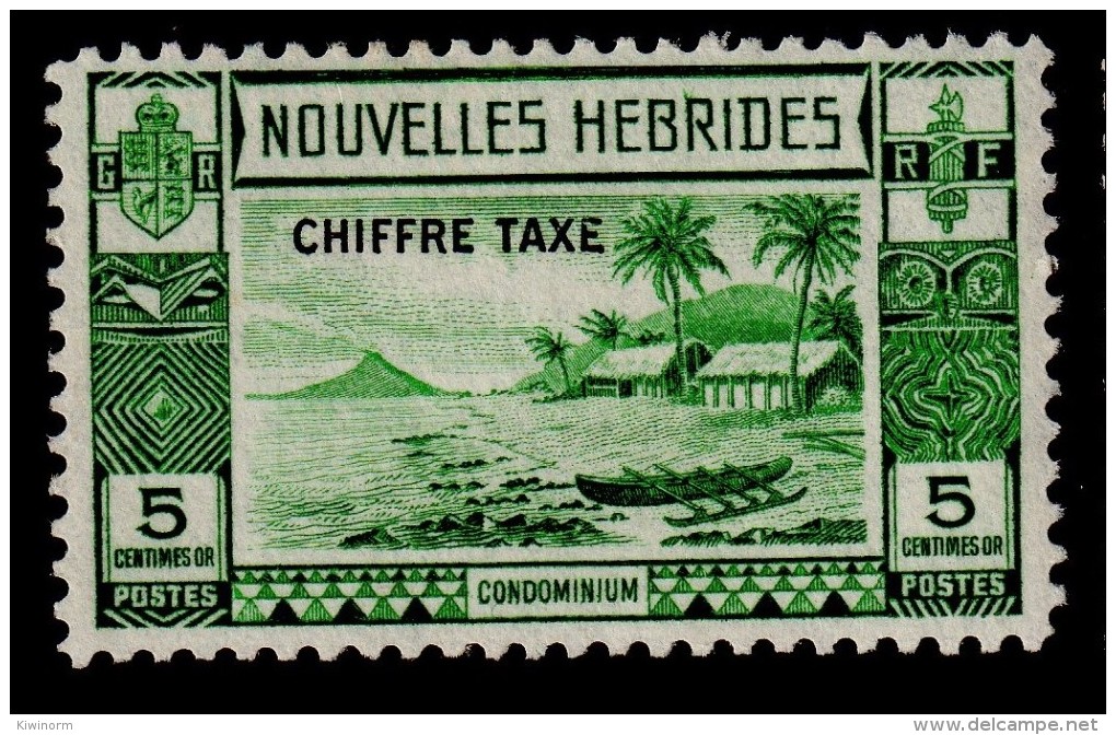 NEW HEBRIDES NOUVELLES HEBRIDES 1938 5c Postage Due SG FD65  - Mint Lightly Hinged MLH * - 1B279 - Used Stamps