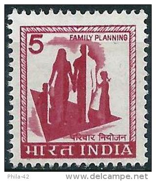 India 1976 - Family Planning ( Mi 716Y - YT 582A ) MNG - Neufs