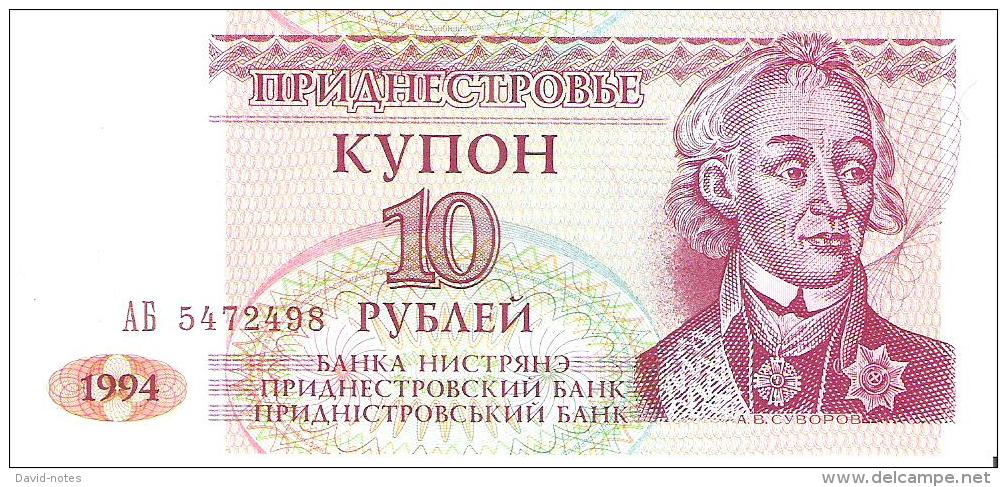 Transnistria - Pick 18 - 10 Rublei 1994 - Unc - Autres - Europe