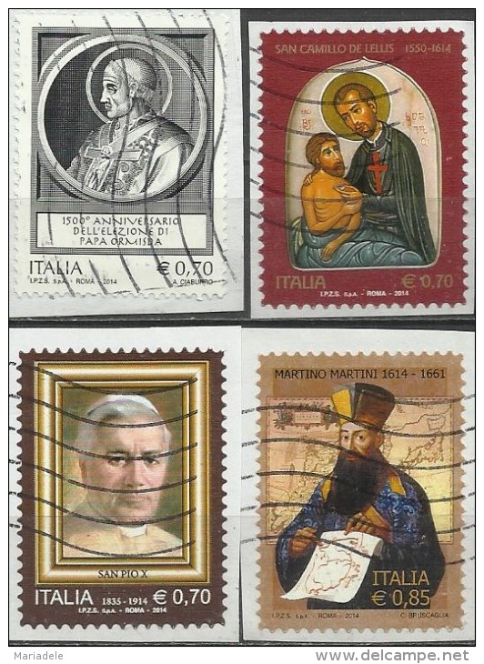 Italia 2014, Ecclesiastici: Papa Ormisda, S. Camillo, Pio X, M. Martini (o) - 2011-20: Usati