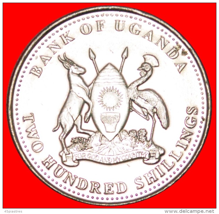 &#9733;CRANE: UGANDA &#9733; 500 SHILLINGS 1998! LOW START &#9733; NO RESERVE! - Ouganda