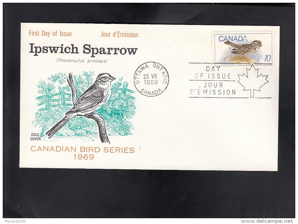 CANADA, 1969, FDC ** - Sparrows