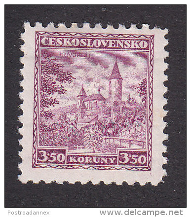 Czechoslovakia, Scott #184, Mint Hinged, Krivoklat Castle, Issued 1932 - Unused Stamps