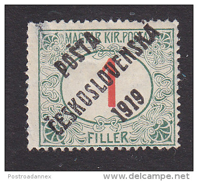 Czechoslovakia, Scott #B115, Mint Hinged, Hungarian Postage Due Overprinted, Issued 1919 - Unused Stamps