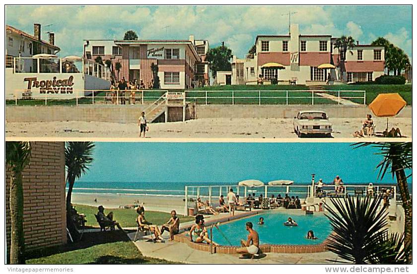 257489-Florida, Daytona Beach, Tropical Haven Motel, Swimming Pool, Dexter Press No 89192-B - Daytona