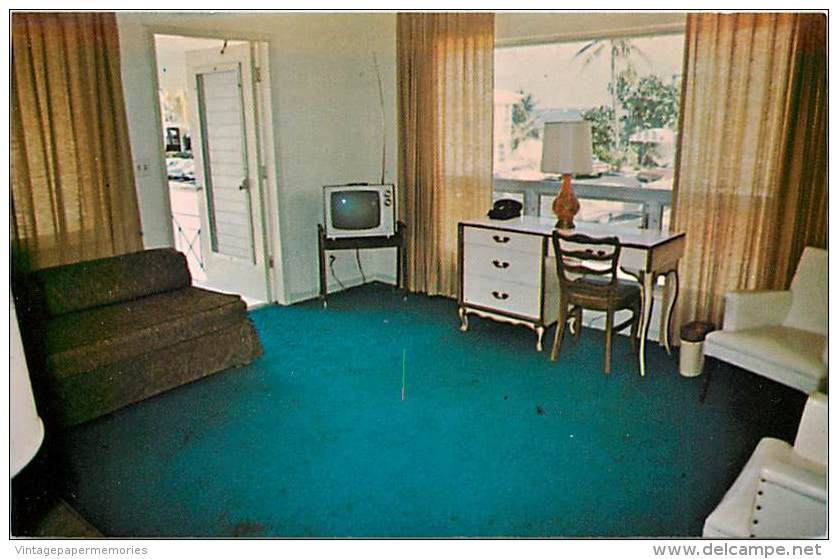 257533-Florida, Fort Lauderdale, Sea Village Apartment Motel, Room Interior, Don Studios By Dexter Press No 46676-C - Fort Lauderdale