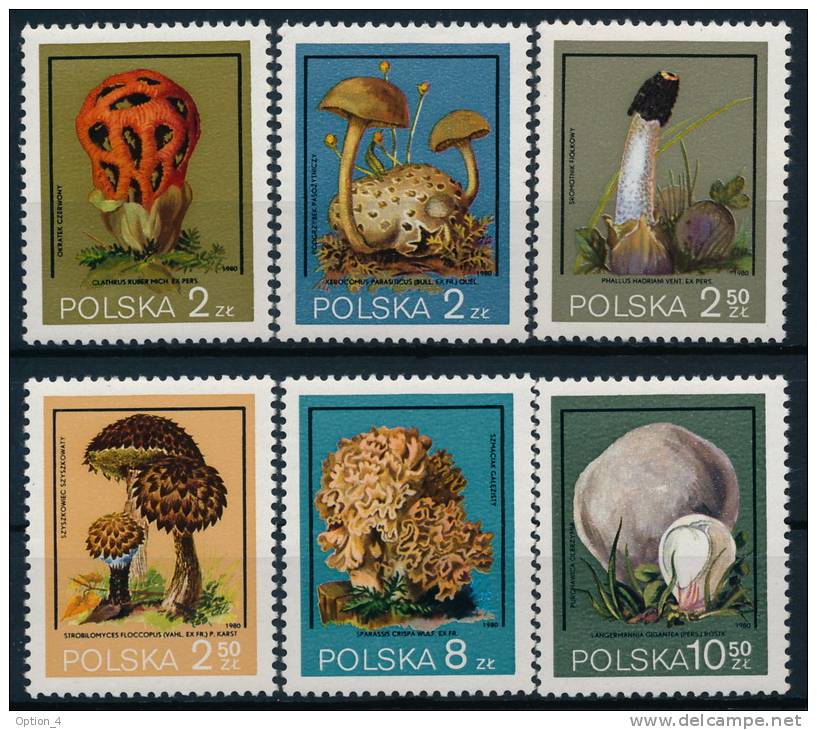 Poland Polen Mushrooms Pilze Set (6) °BM0672 MNH - Pilze