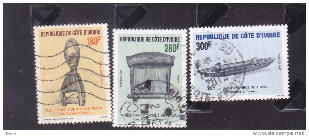 Côte D´Ivoire  Used Oblitérés  YT 989-91 Outils  Traditionnels  Michel 1183-5 - Côte D'Ivoire (1960-...)