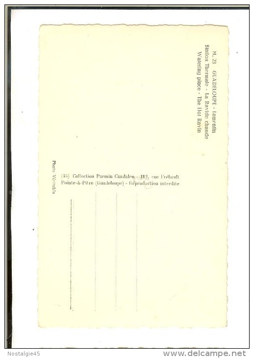 CPMPF M.23 Collect Parmin Candalen - La Guadeloupe -Lamentin- Station Thermale - Scans Recto-verso - Autres & Non Classés