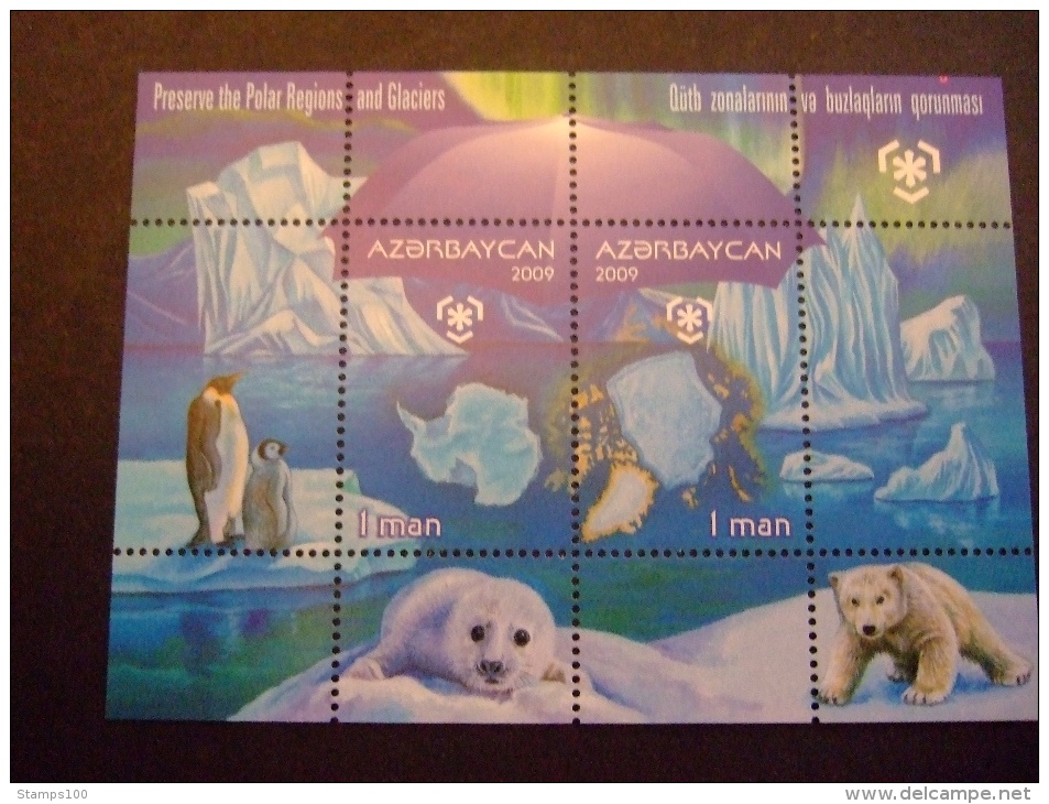 AZERBAIJAN  2009  POLAR YEAR  IPY International Polar Year 2009  MNH **  (0531-250) - Schützen Wir Die Polarregionen Und Gletscher