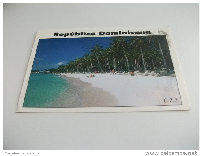 STORIA POSTALE FRANCOBOLLO COMMEMORATIVO REPPUBLICA DOMENICANA PUNTA CANA  SPIAGGIA - Dominica