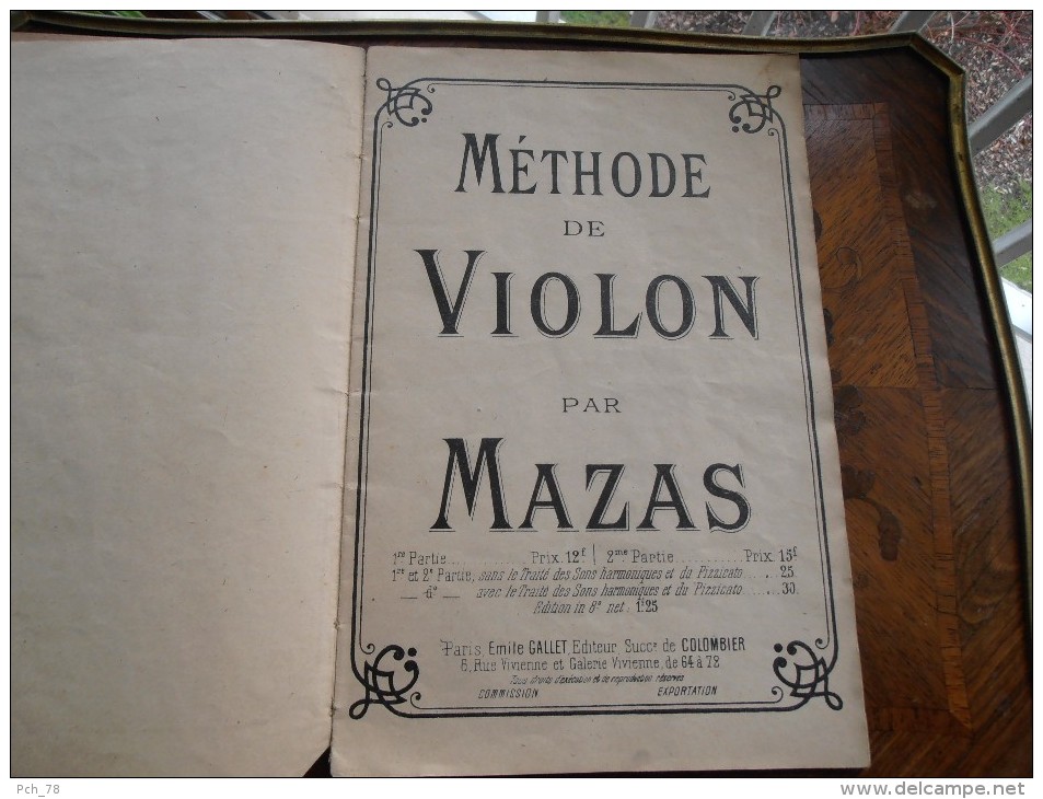 Méthode Du Violon Par MAZAS - Unterrichtswerke