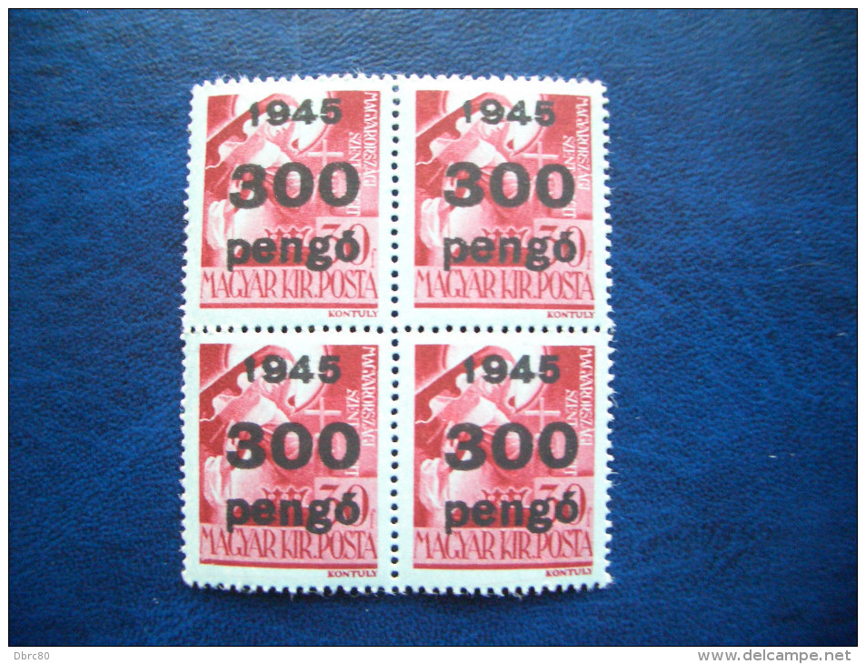 Hungary, 1945, Block Of 4, Overprinted. St Margaret - Dienstmarken