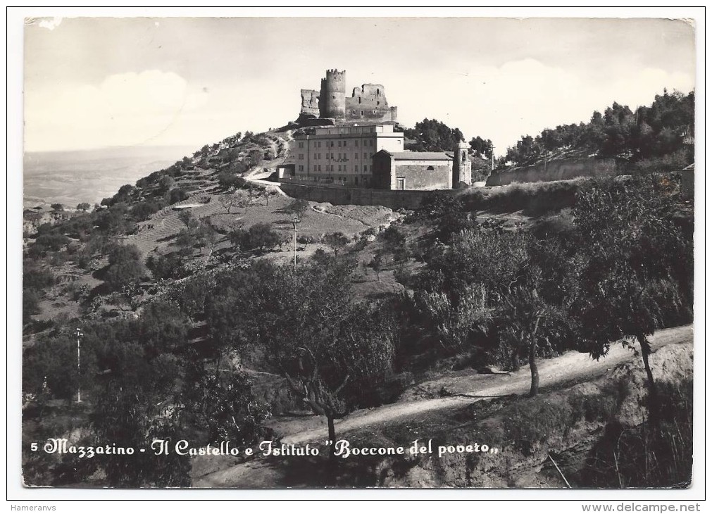 Caltanissetta - Mazzarino - Il Castello E Istituto Boccone Del Povero - H2872 - Caltanissetta