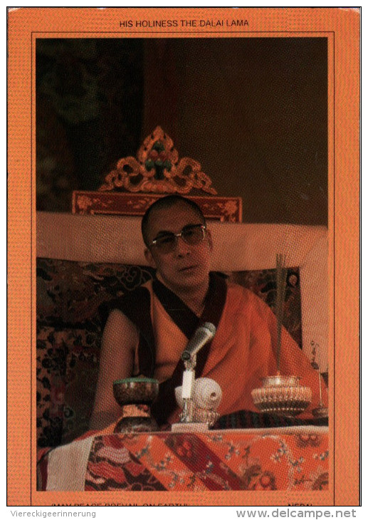 ! Moderne Ansichtskarte Dalai Lama , Nepal - Buddhismus