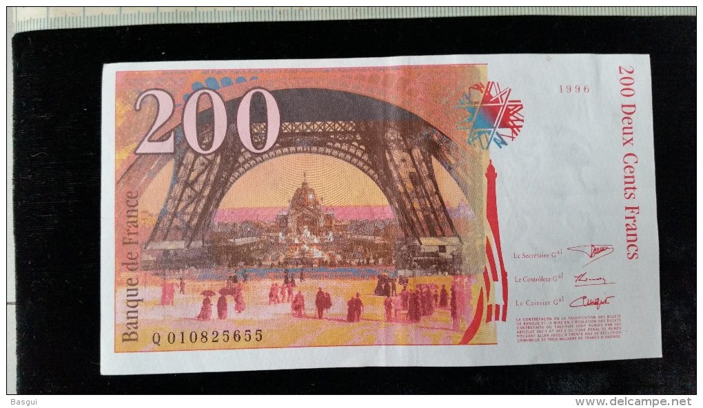 Billet 200 Francs "Eiffel"  -1996,  Q.010 - 200 F 1995-1999 ''Eiffel''