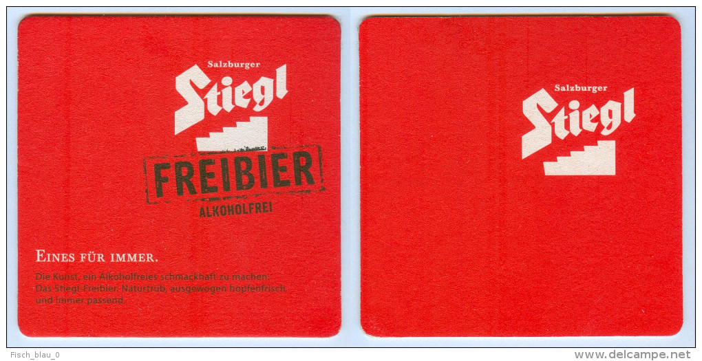 Bierdeckel Österreich Salzburger Stiegl Bier Freibier Alkoholfrei Salzburg Beer Mat Bierfilz Austria Autriche Sous-bock - Sous-bocks