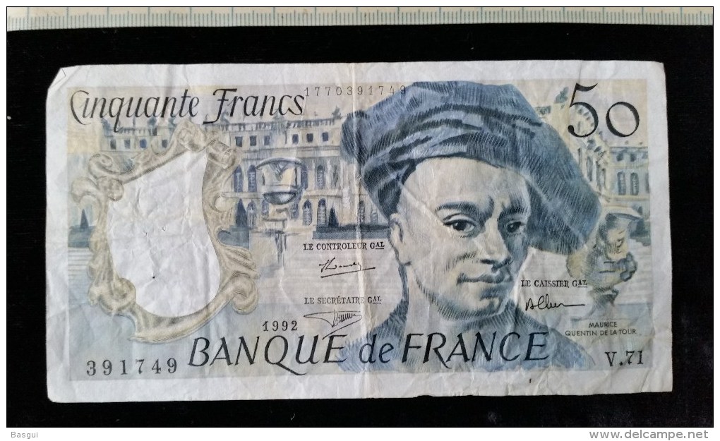 Billet 50 Francs "Quentin De La Tour"  -1992,  V. - 50 F 1976-1992 ''quentin De La Tour''