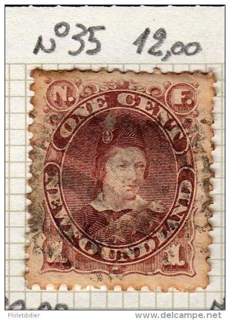 COLONIE BRITANNIQUE NEWFOUNDLAND TERRE NEUVE : N° 35 COTE 12 € - 1857-1861