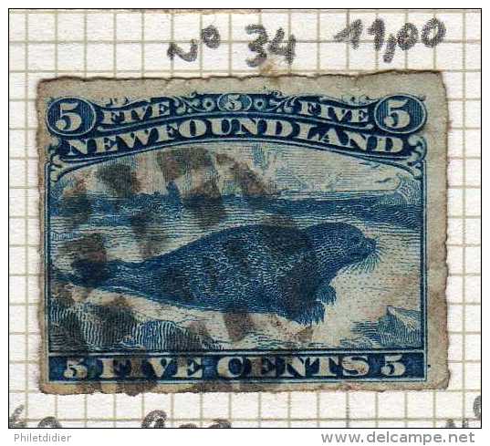 COLONIE BRITANNIQUE NEWFOUNDLAND TERRE NEUVE : N° 36 COTE 30 € - 1857-1861