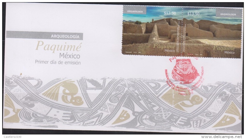 O) 2014 MEXICO, ARCHEOLOGY  - PAQUIME, CULTURE PAQUIME, FDC XF - Mexico