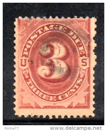 Y725 - STATI UNITI 1884  , Segnatasse 3 Cent N. 10 Usato - Other & Unclassified