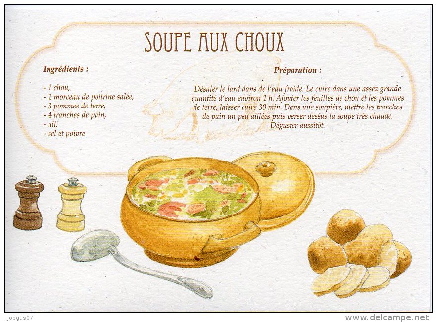 Recette - SOUPE AUX CHOUX - 00019 RP011 - S.A. APA-POUX - TBE - Recettes (cuisine)
