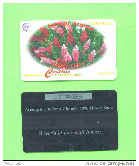 DOMINICA - Magnetic Phonecard/Flowers/Ginger Lilies - Dominica