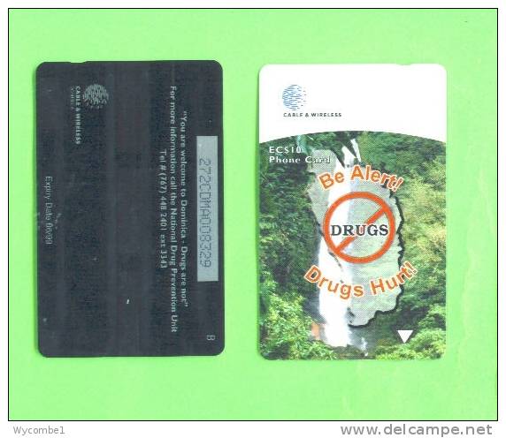 DOMINICA - Magnetic Phonecard/Be Alert Drugs Hurt - Dominica