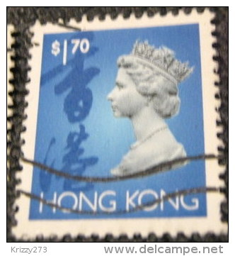 Hong Kong 1992 Queen Elizabeth II $1.70  - Used - Oblitérés