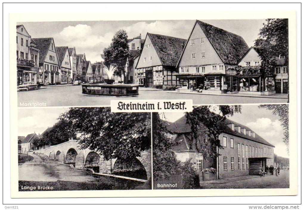 4939 STEINHEIM, Bahnhof, Marktplatz, Lange Brücke - Steinheim