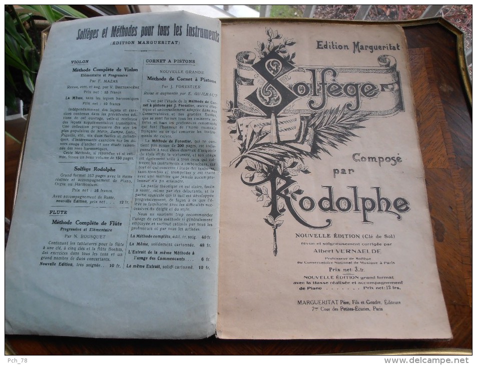 Solfège Composé Par RODOLPHE - Editiion Margueritat - Opera