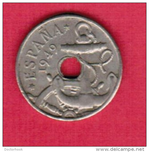 SPAIN  50 CENTIMOS 1949 (62) (KM # 777) - 50 Céntimos