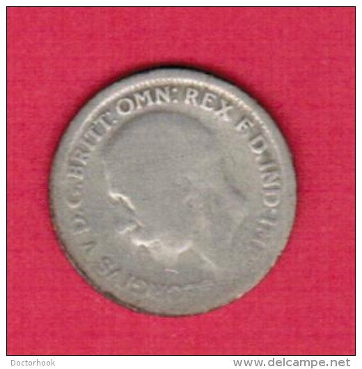 GREAT BRITAIN   6 PENCE (SILVER) 1929 (KM # 832) - H. 6 Pence