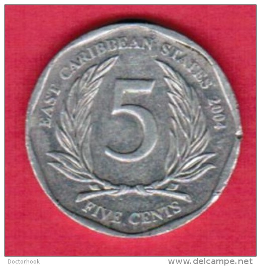 EAST CARIBBEAN STATES   5 CENTS 2004 - East Caribbean States