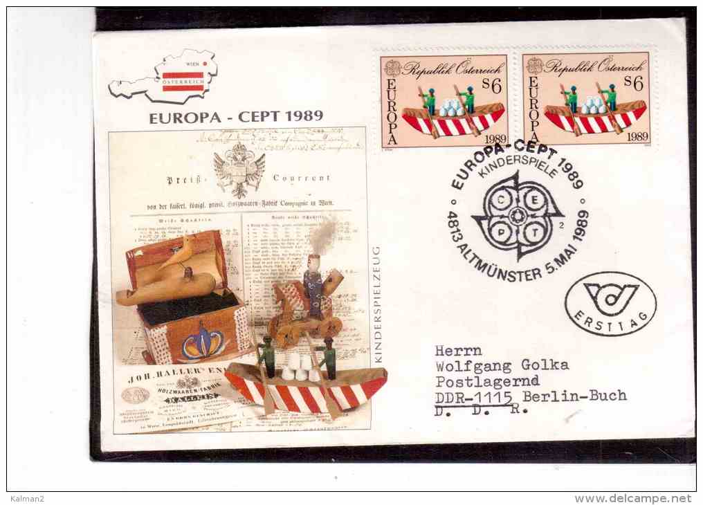 TEM7397   -    ALTMUENSTER  5.5.1989   /     FDC  MICHEL NR. 1956   EUROPA CEPT - FDC