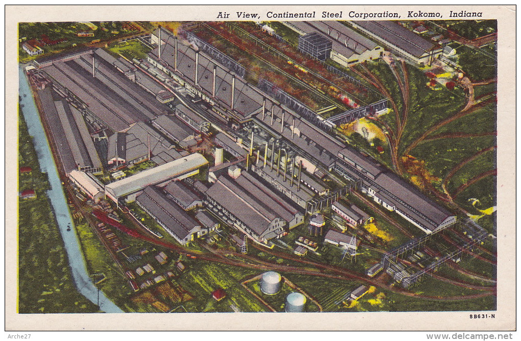 CPA - USA - Kokomo The Continental Steel Plant - Indiana - Autres & Non Classés