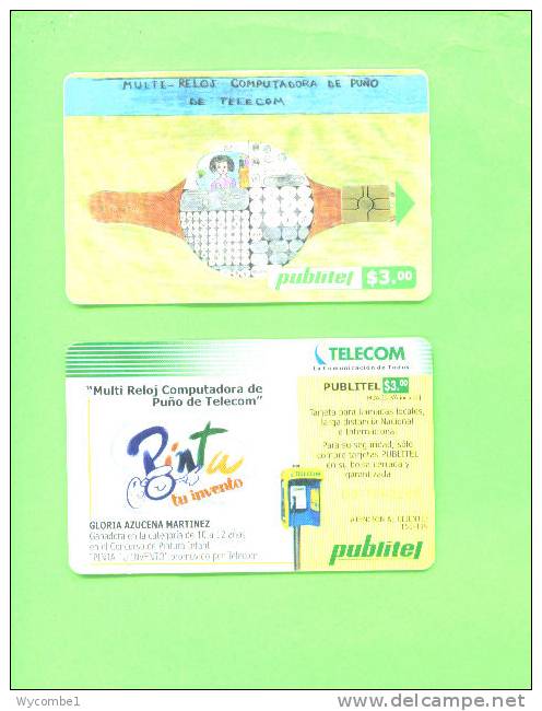 EL SALVADOR - Chip Phonecard/Computer Watch - El Salvador