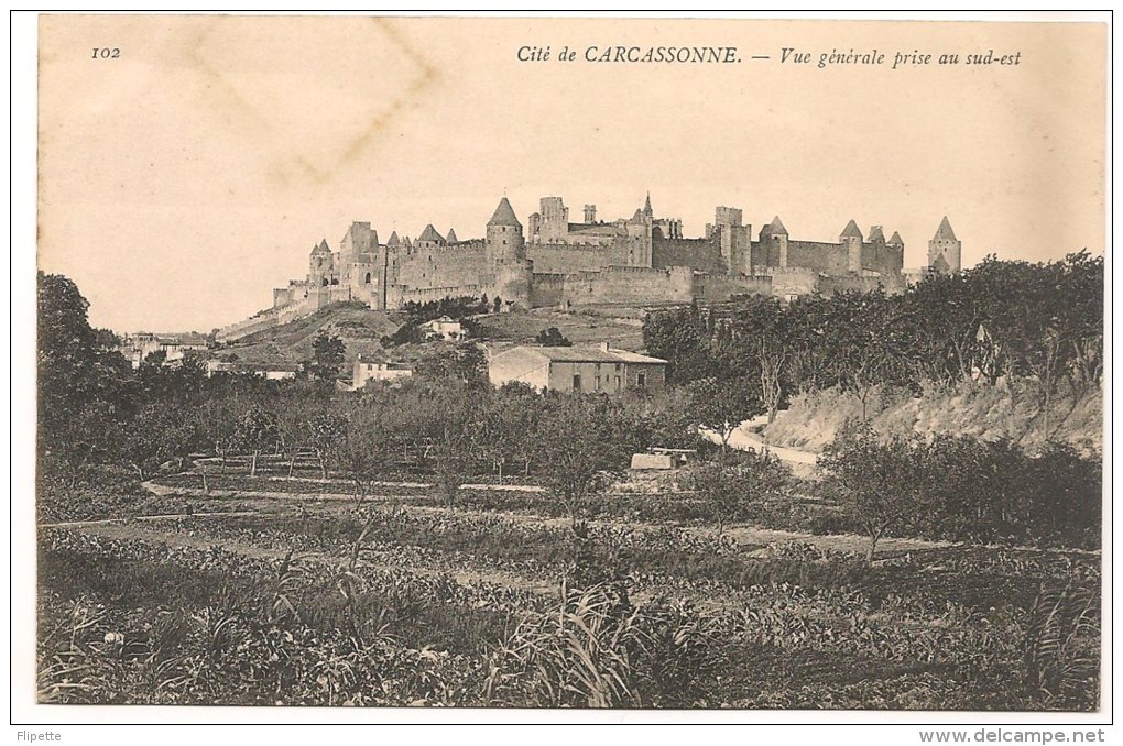 L30C97 - Carcassonne - Vue Générale Prise Au Sud Est - N°102 - Carcassonne