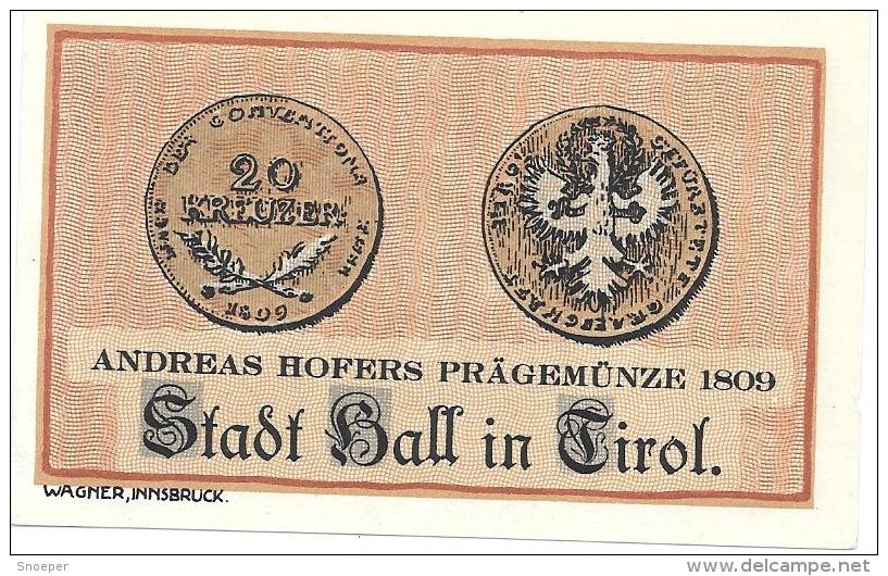 **Austria Notgeld  Hall   40 Heller  Aufl 2 Km 342b Rare !!! Catalog Val 8,00 - Oesterreich