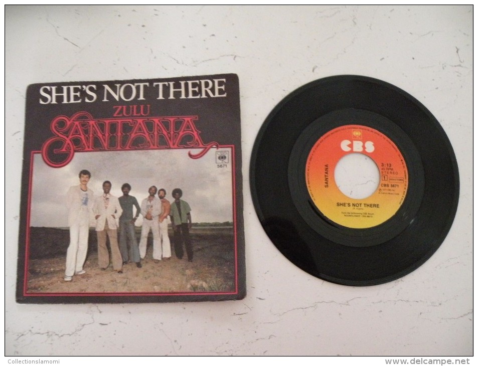 Santana, She's Not There, Zulu . 1977 - Voir  Photos, Dique CBS - Rock