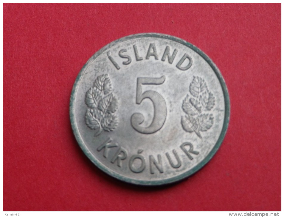 Islande   5 KRONUR 1969     KM#18       CUPRONICKEL    UNC  SUPERBE - Islande