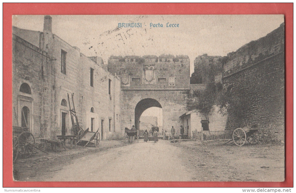 Brindisi Porta Lecce Verificato Censura 1917 - Brindisi