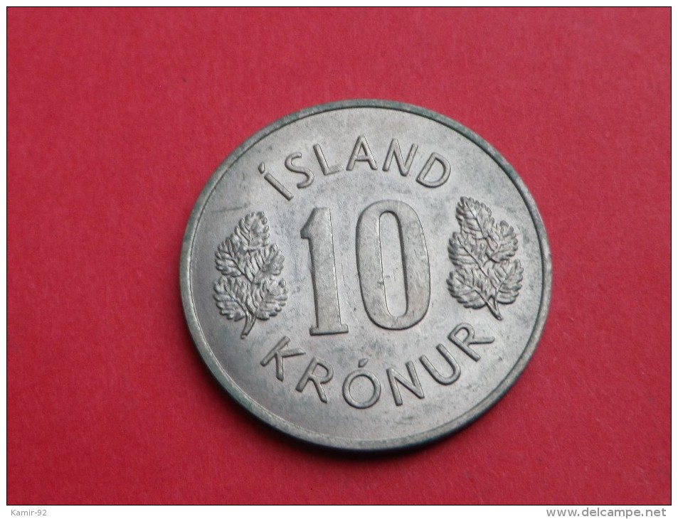 Islande   10 KRONUR   1967     KM.#15      CUPRONICKEL  UNC SUPERBE - Iceland