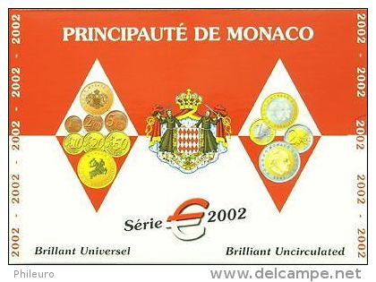 Monaco 2002 : Série BU Des 8 Pièces (en Coffret Scellé) - DISPONIBLE EN FRANCE - Monaco